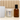 The Boquet frosted glass bottle with blue logo and lettering next to a glass and small brown glass bottle